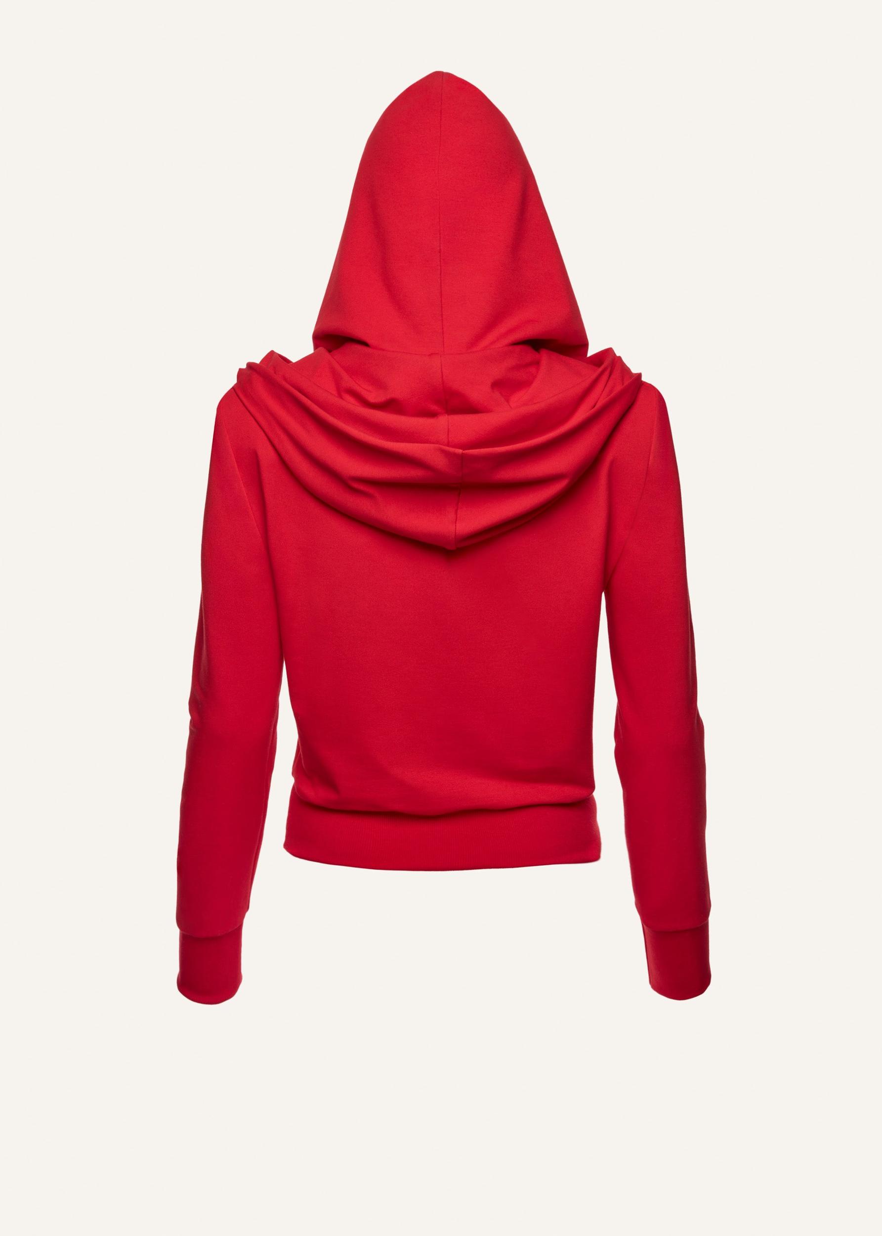Babouchka style hoodie in red Product Image