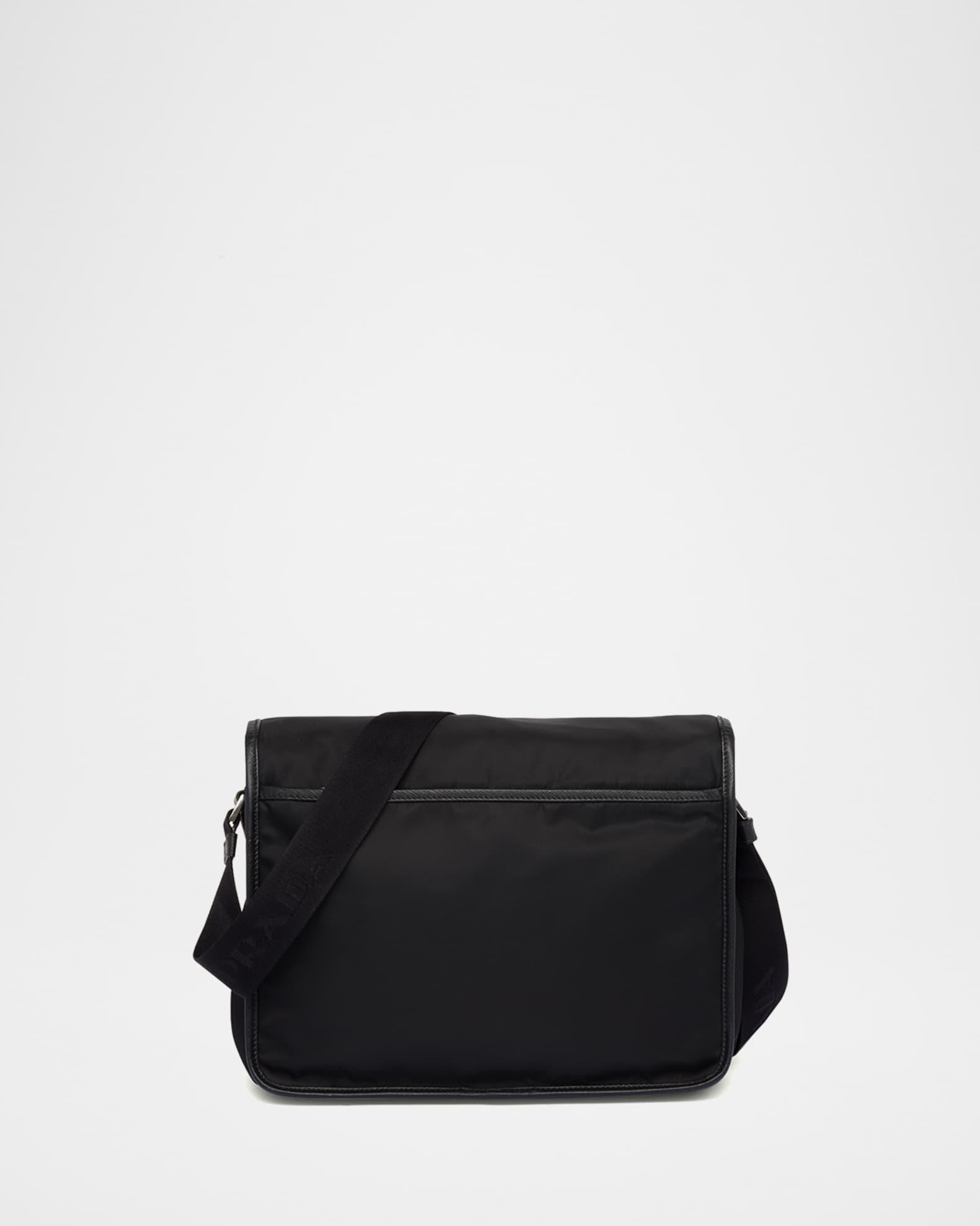 Men's Nylon and Leather Crossbody Bag Product Image