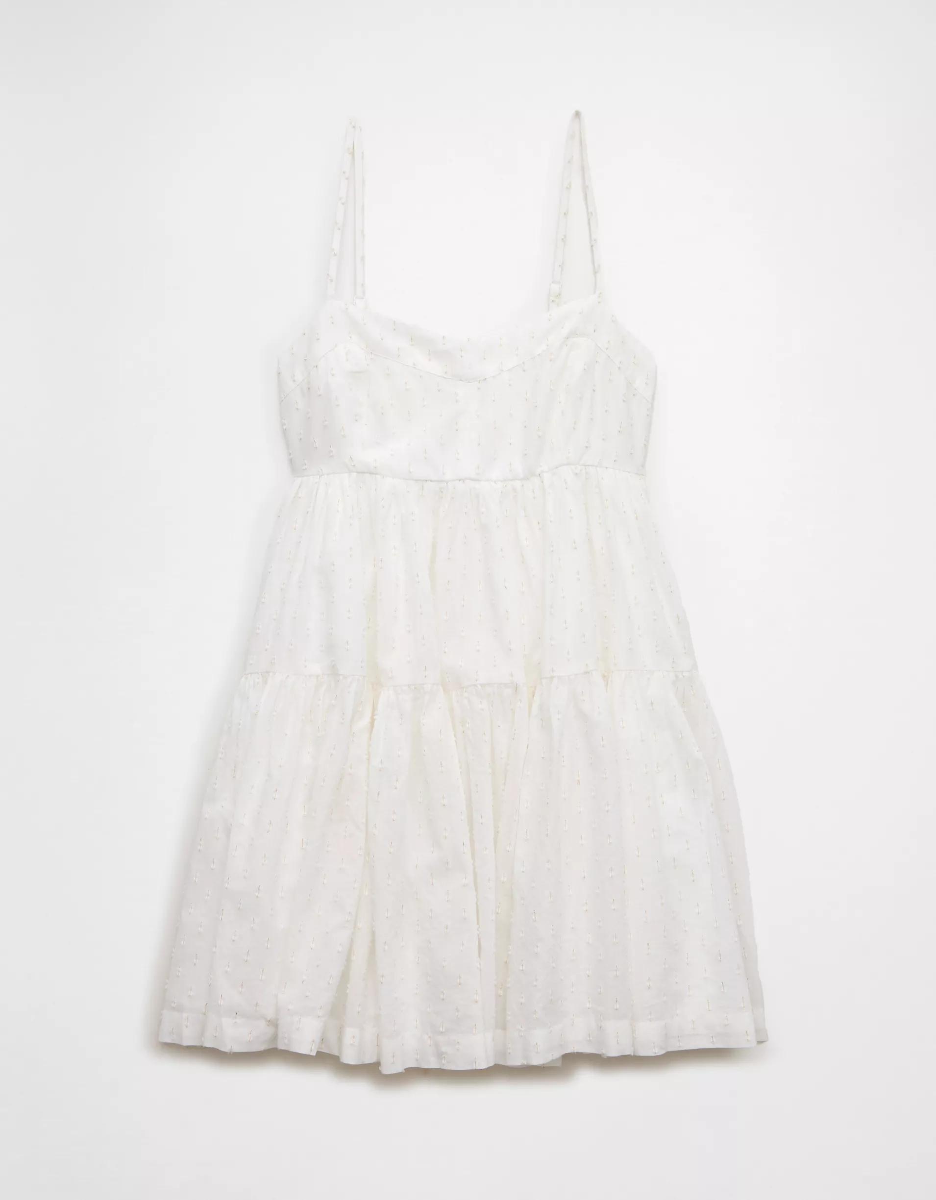 AE Tiered Babydoll Mini Dress Product Image