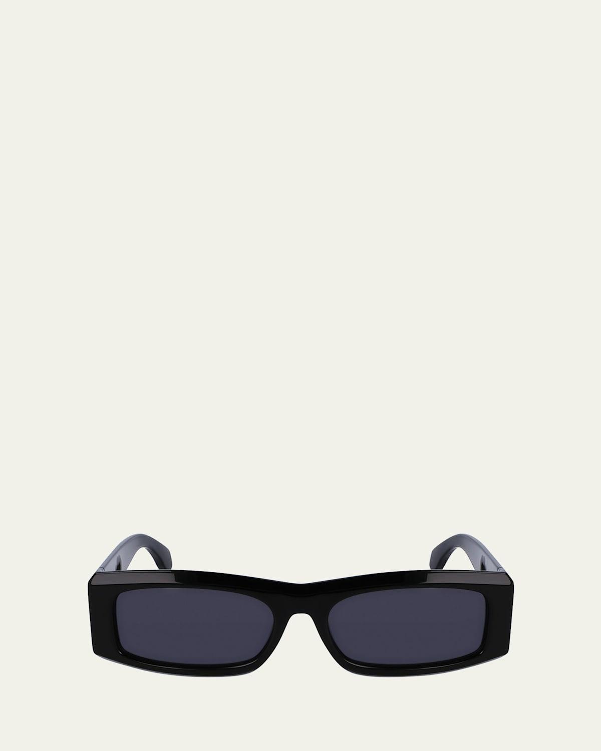 Mens Classic Logo Acetate Rectangle Sunglasses Product Image