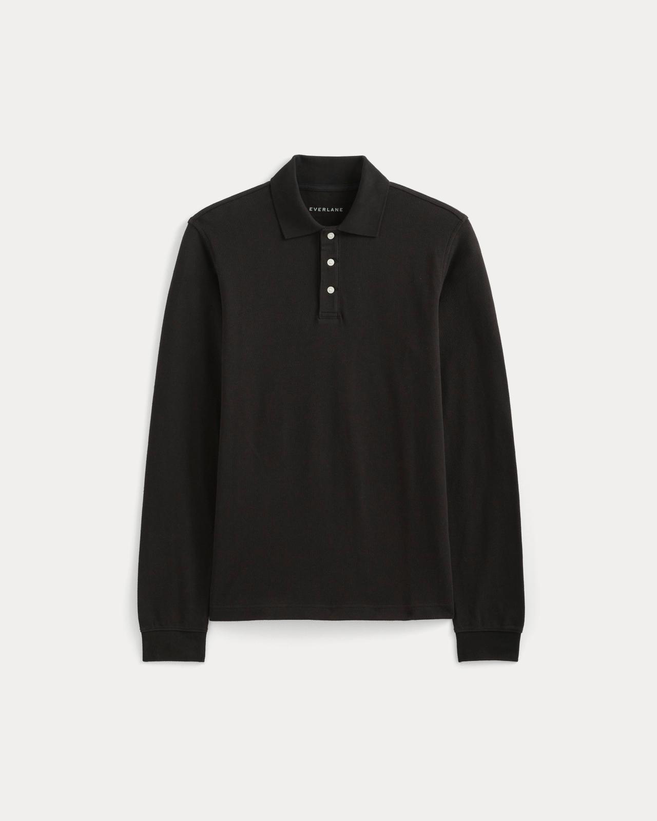 Mens Long-Sleeve Pique Polo T-Shirt by Everlane Product Image