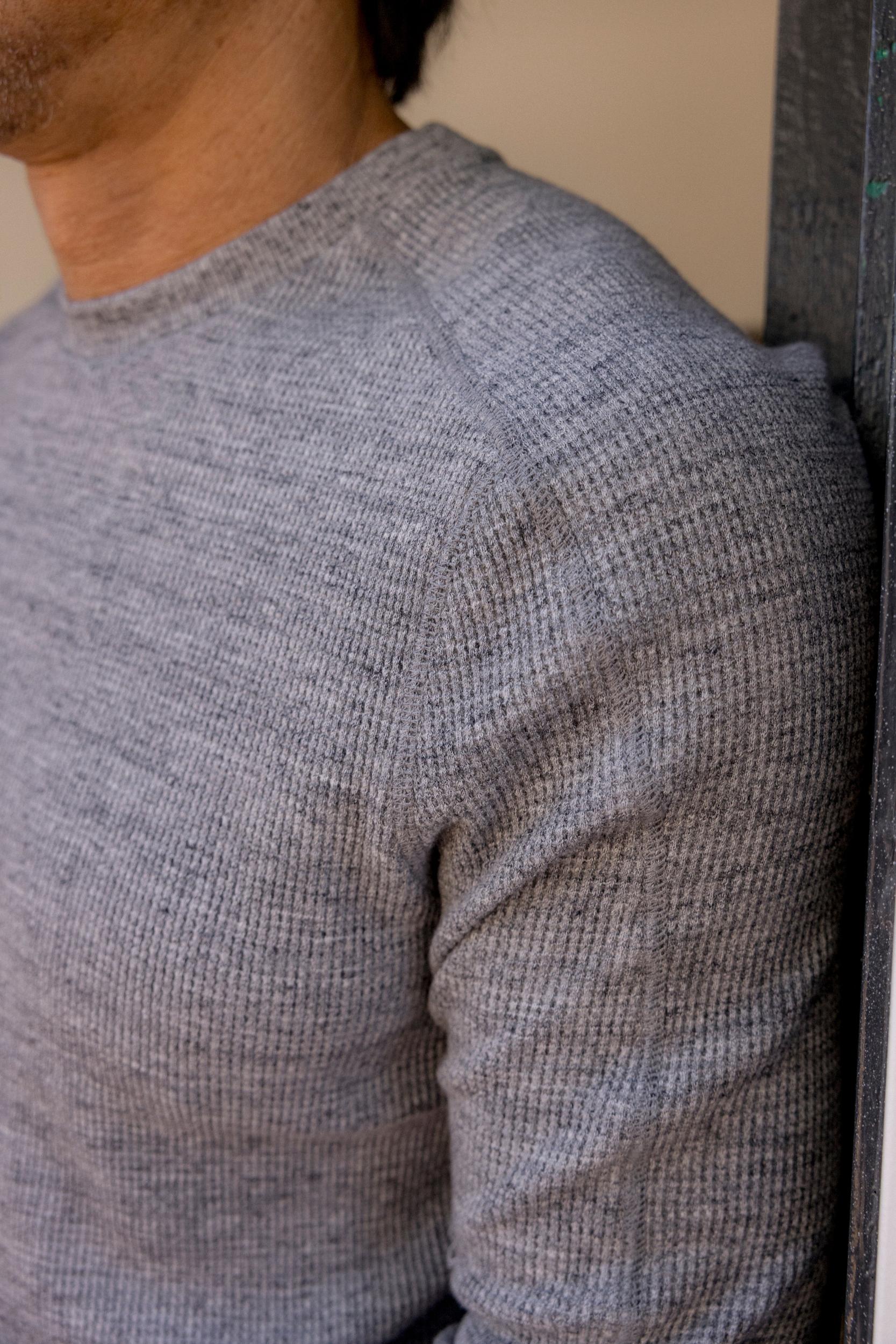 New Spencer Waffle Crew - Gray Marl Product Image