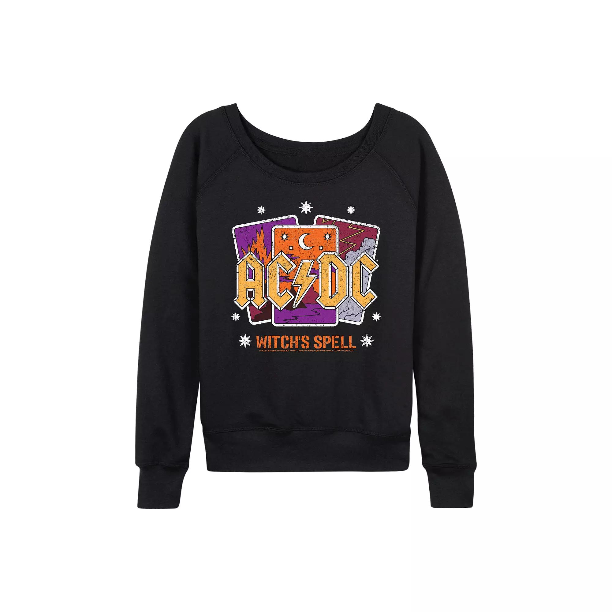 Women's ACDC Witch's Spell French Terry Long Sleeve Tee,  Product Image