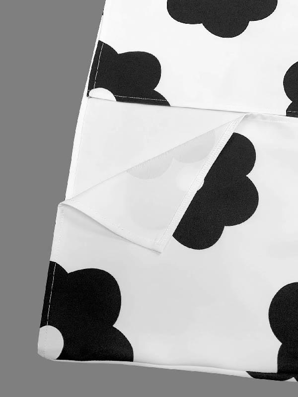 Floral Printed Split-Back Skirts Bottoms Product Image