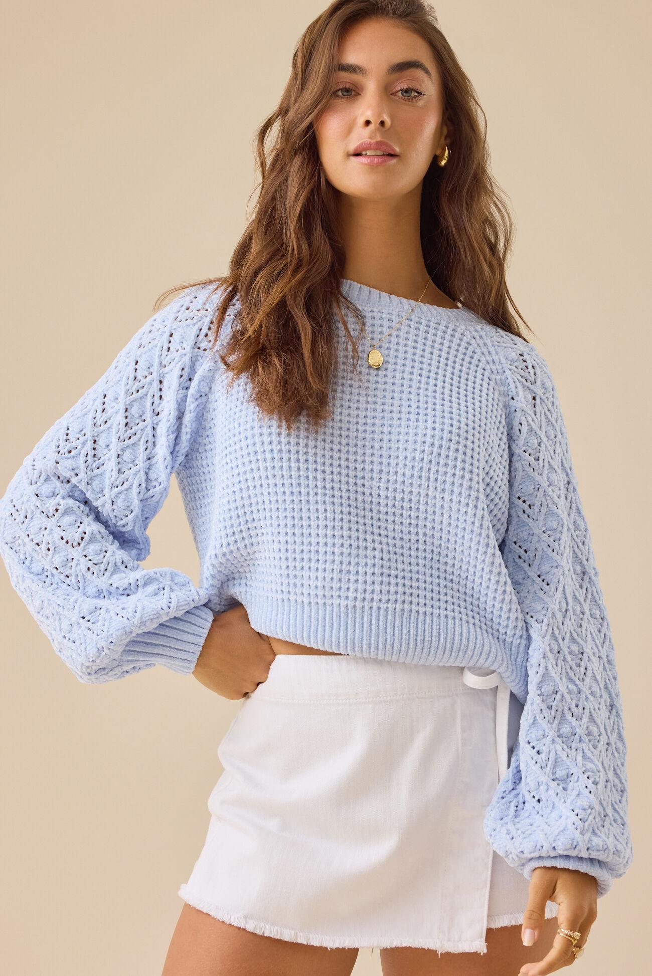 Hailey Chenille Pointelle Sweater Product Image