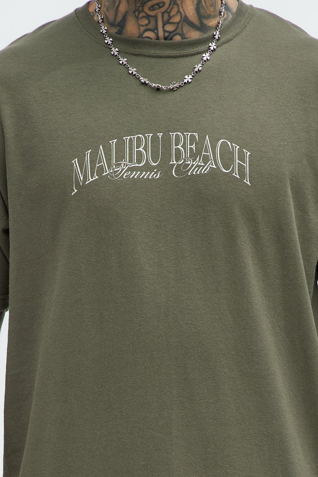 Malibu Beach Tennis Short Sleeve Tee - Olive Product Image