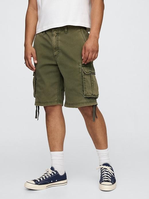 Twill Cargo Baggy Shorts Product Image