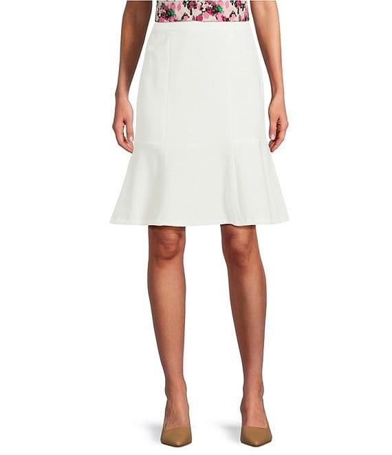 Kasper Stretch Crepe Fit and Flare Skirt Product Image