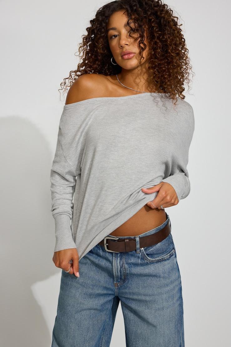 Rae Asymmetric Fine Sweater Product Image