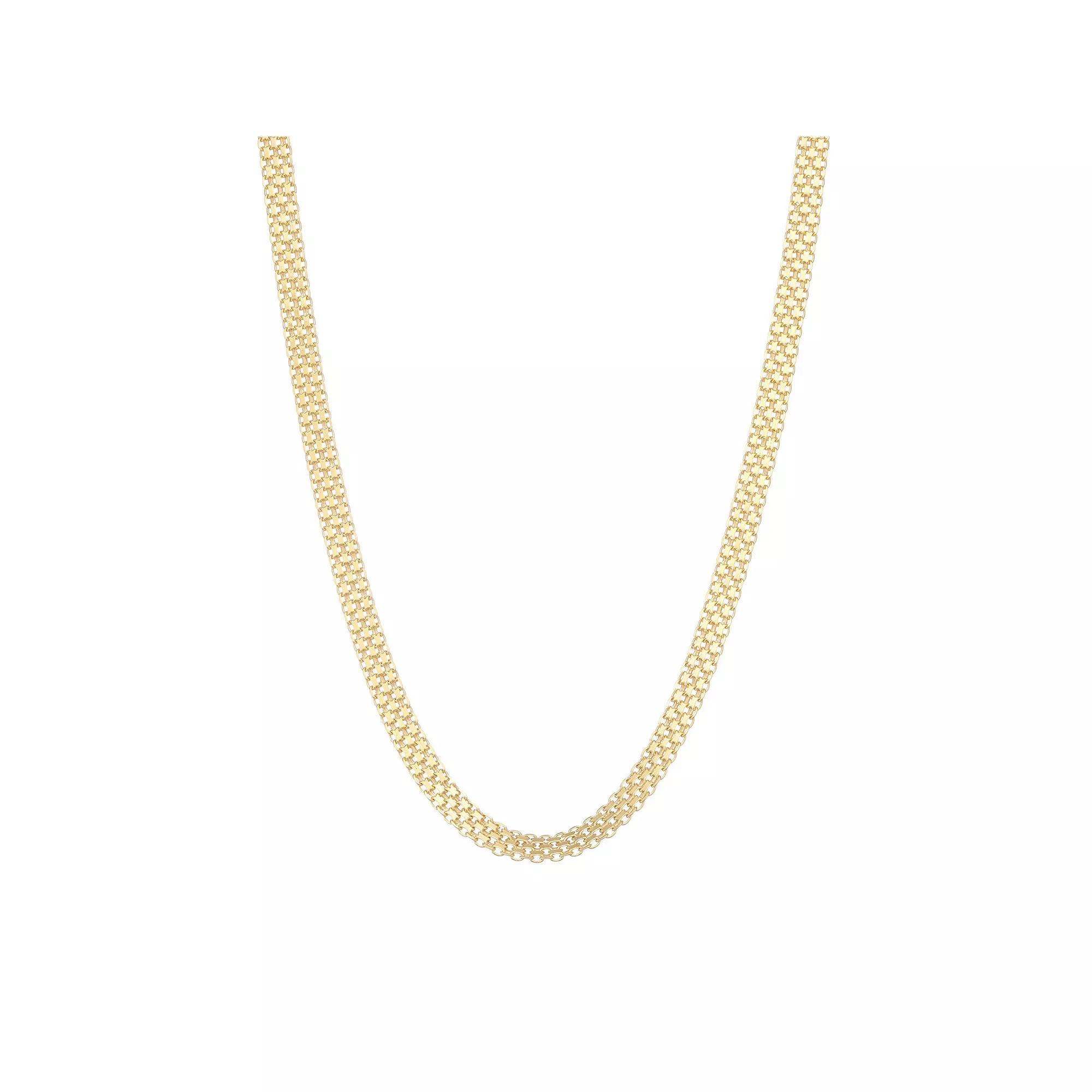 Giorgio di Vicenza Sterling Silver Bismark Chain Necklace, Women's, Size: 22", Gold Tone Product Image