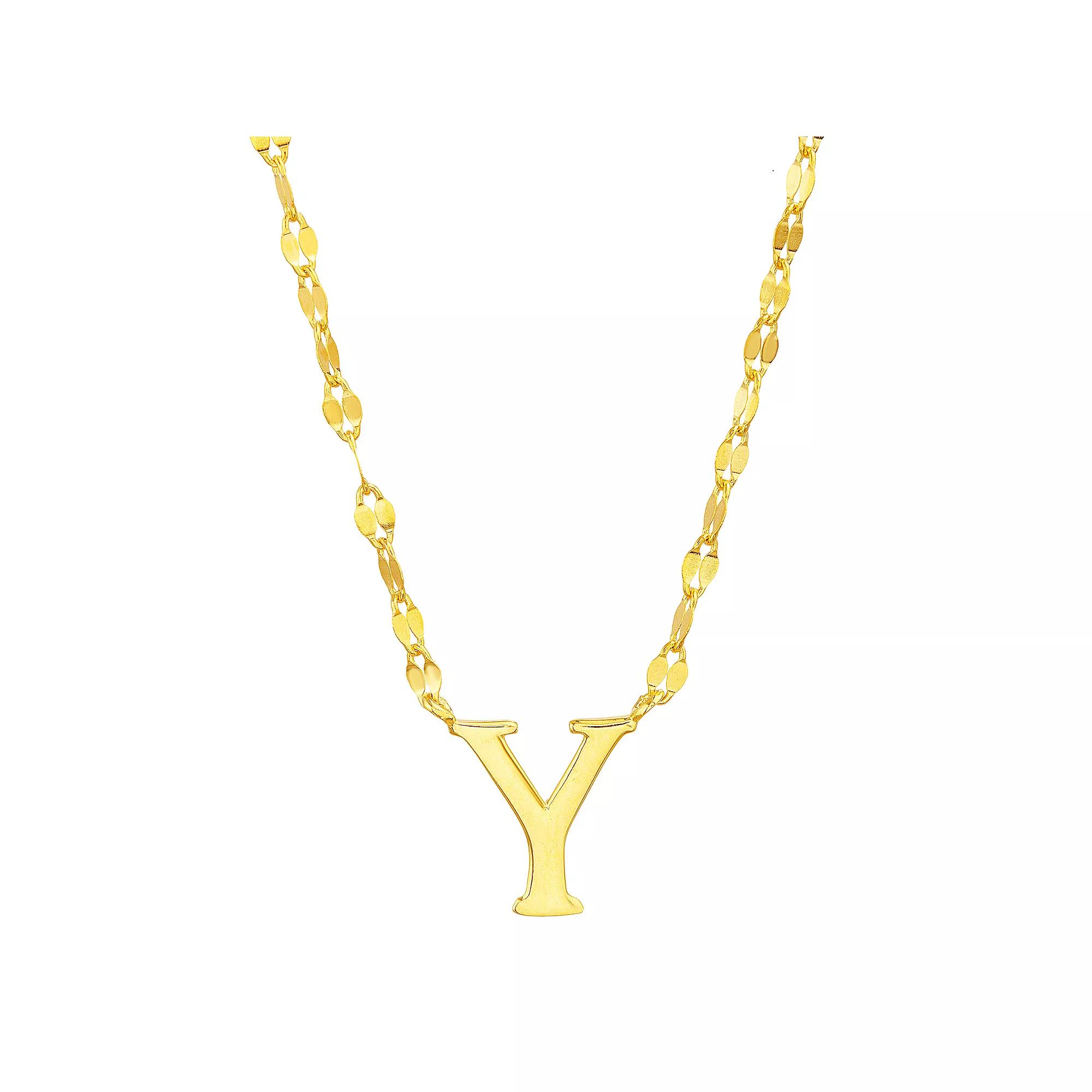 Paige Harper Initial Necklace, Women's, Size: 16-18" ADJ, Y Gold Tone Product Image