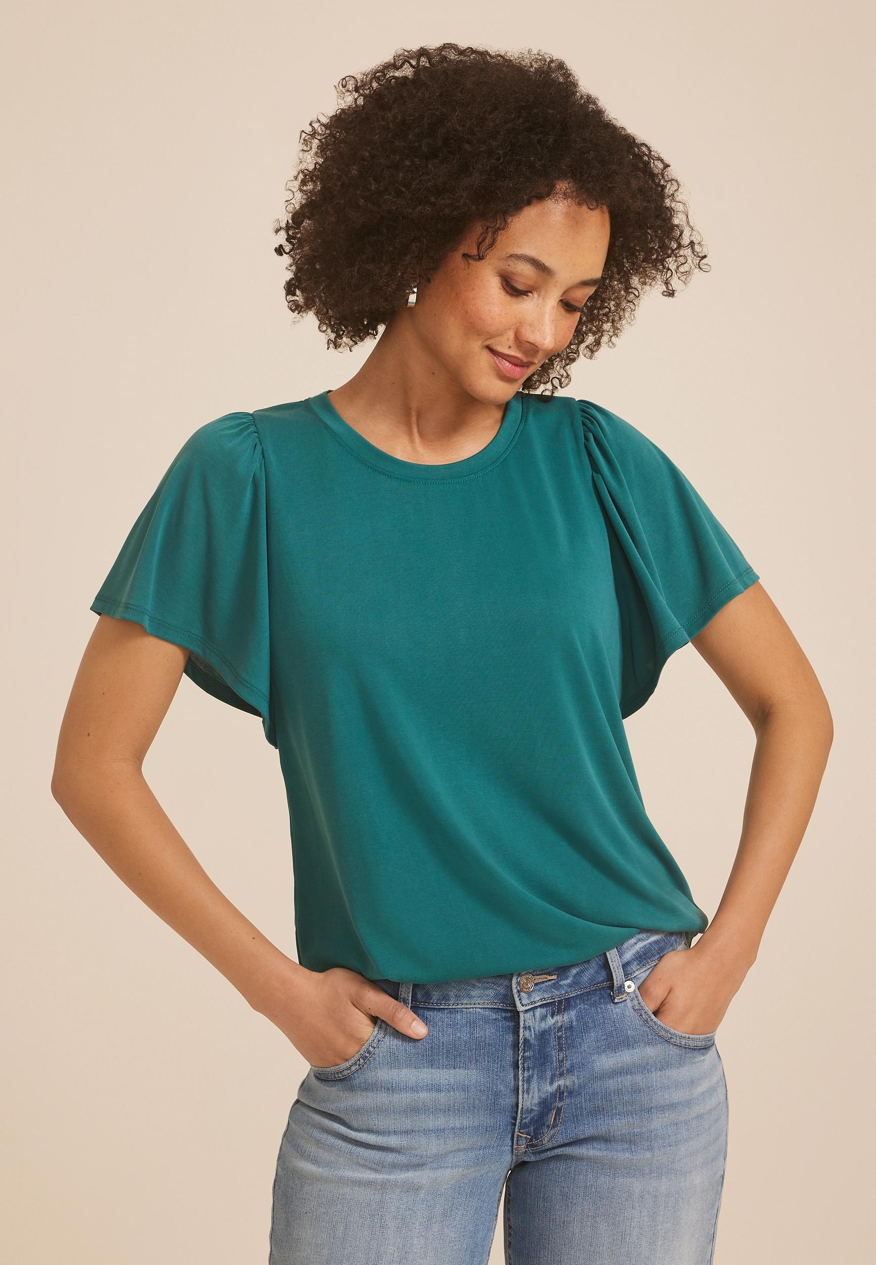 24/7 Charlotte Flutter Sleeve Tee Product Image