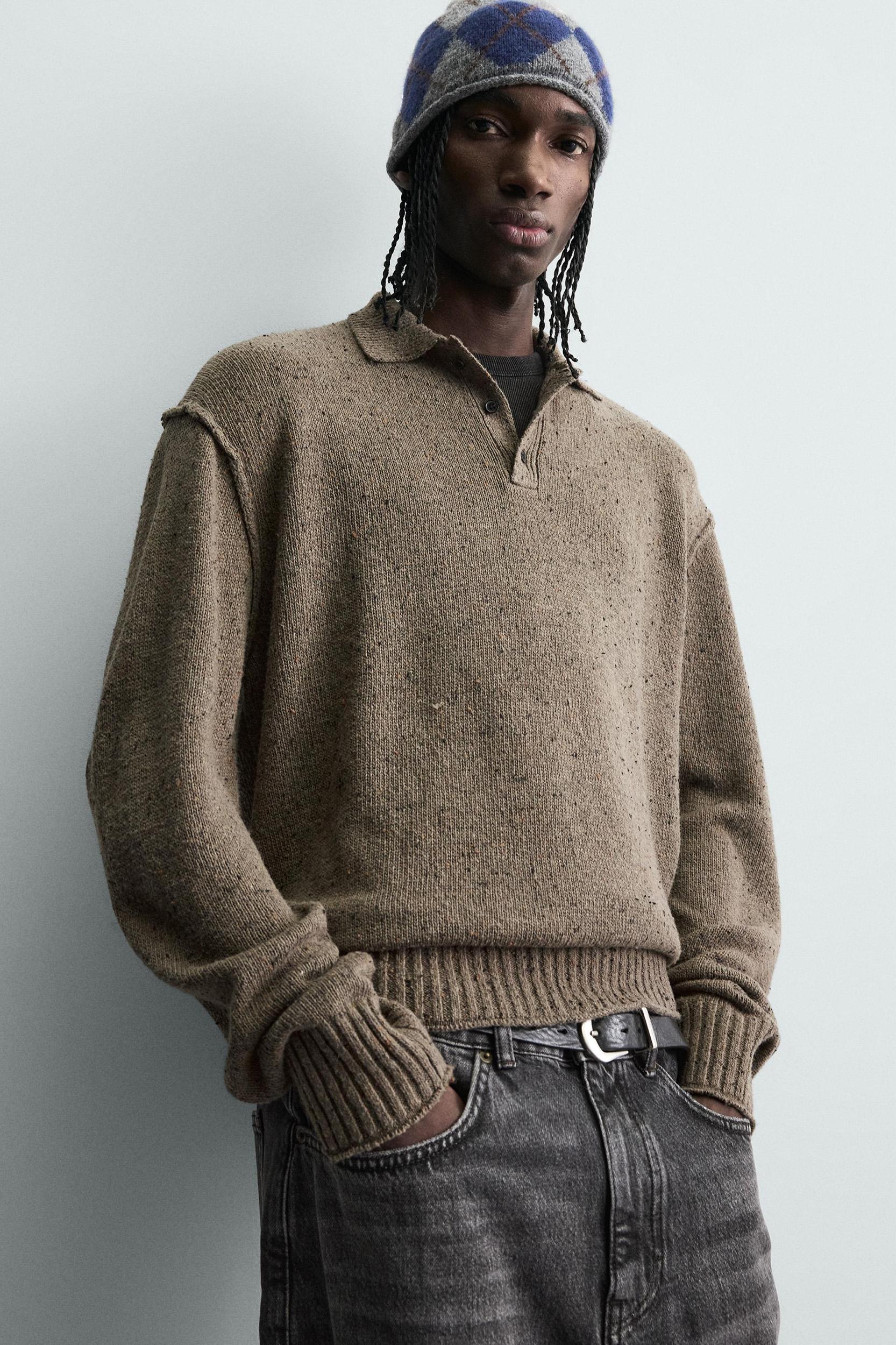 RELAXED FIT KNIT POLO SHIRT Product Image