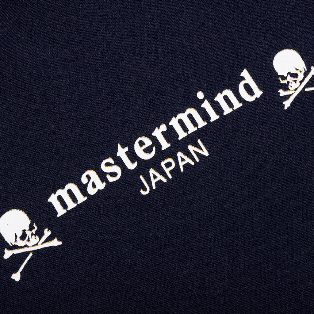 Logo and Skull Hoodie - Navy Male Product Image