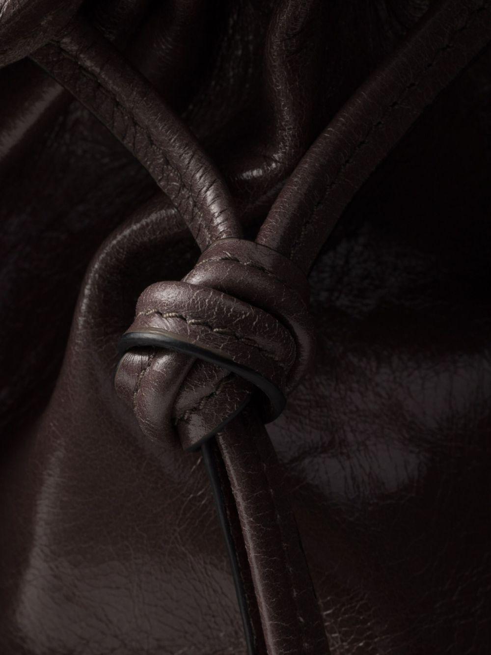 triangle-logo leather tote bag Product Image