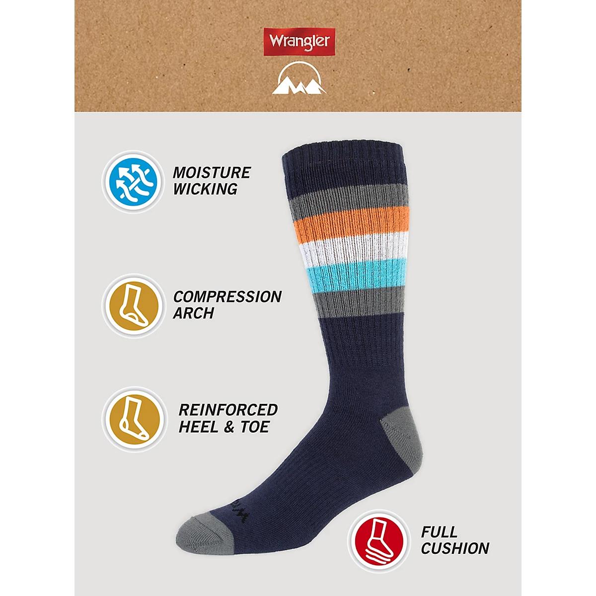 Men's Midweight Crew Socks (3-Pack) in Navy/Charcoal/Black Product Image