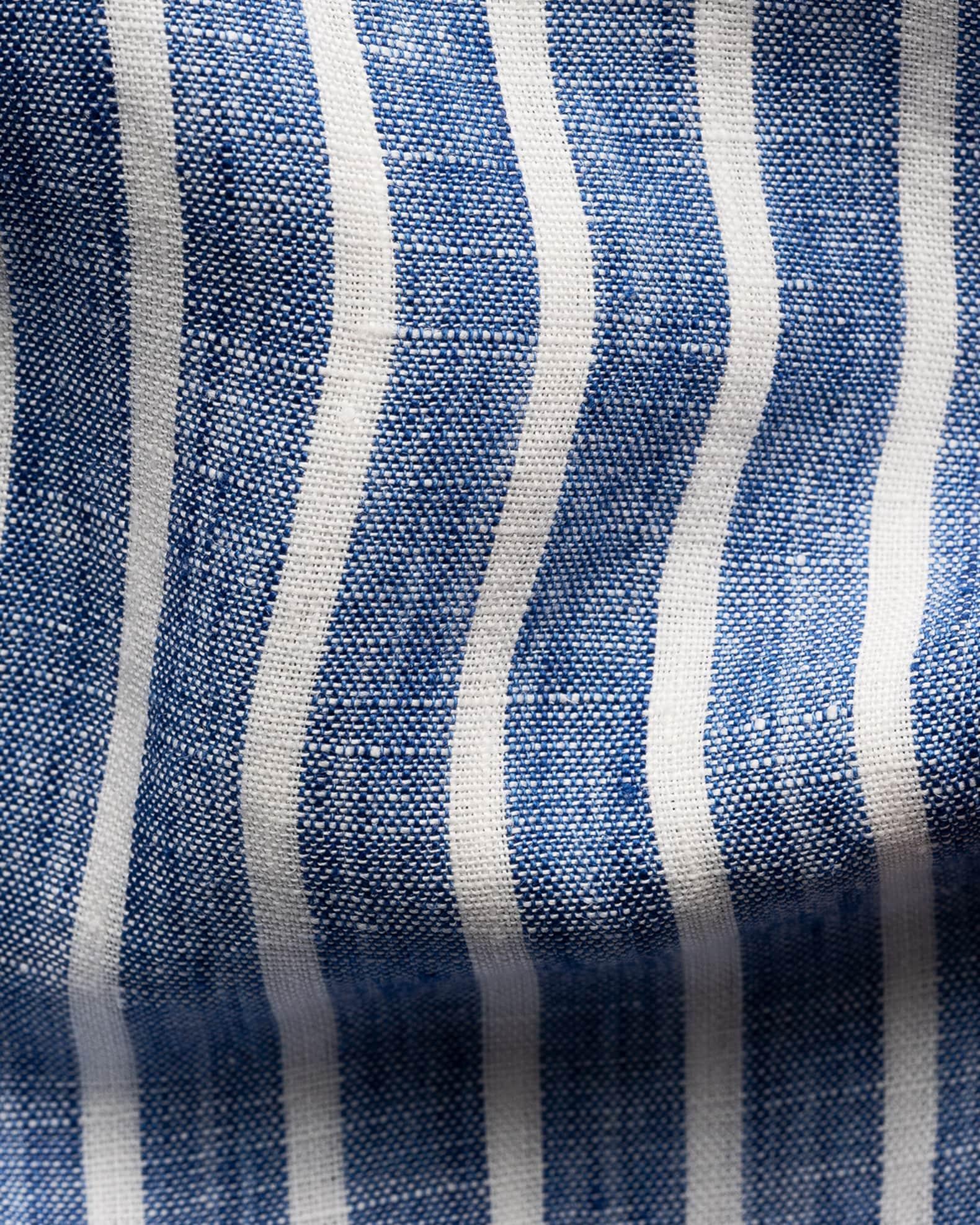 Mens Contemporary-Fit Striped Linen Shirt Product Image