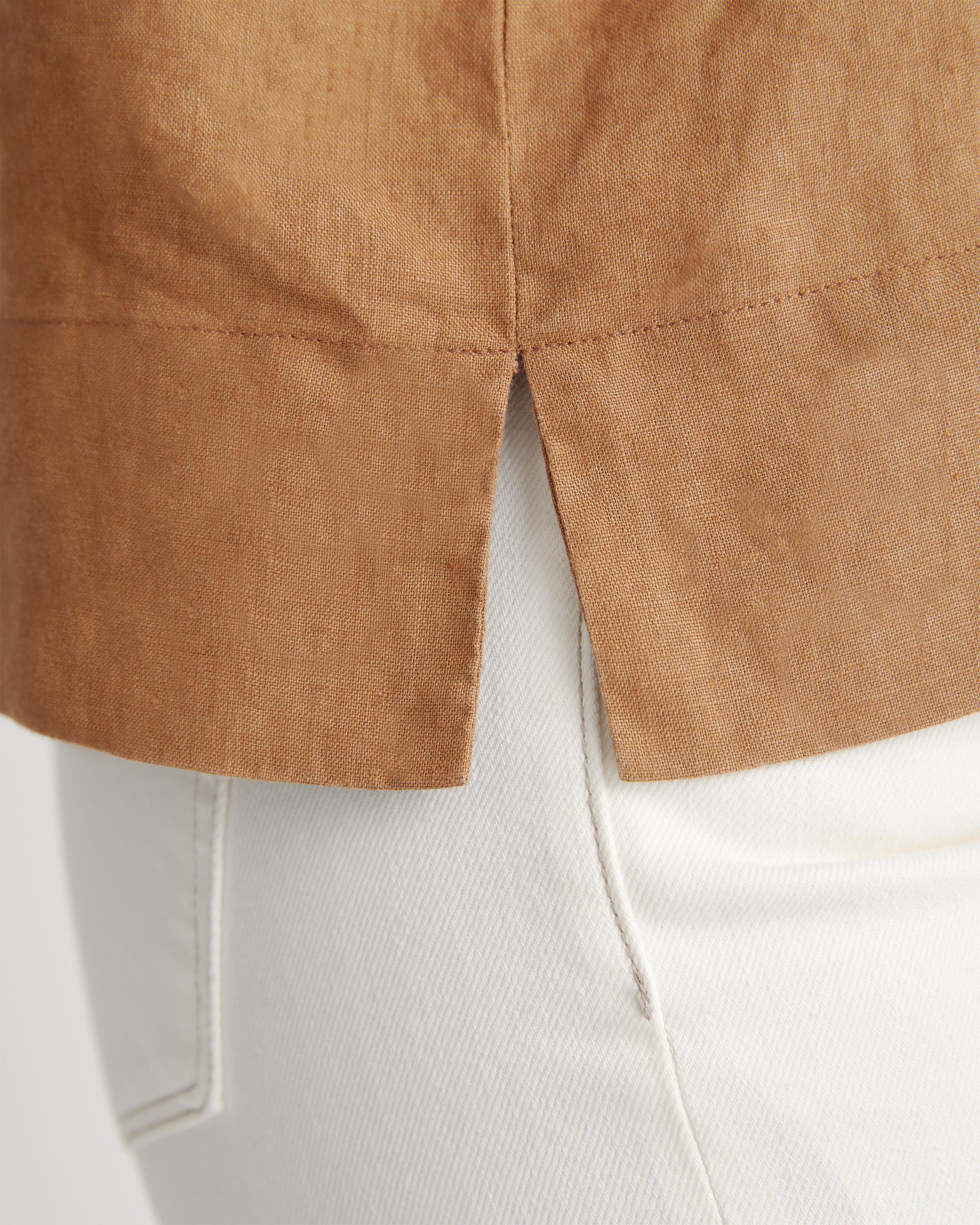 Quince | Women's 100% European Linen Short Sleeve Shirt Size XS Product Image