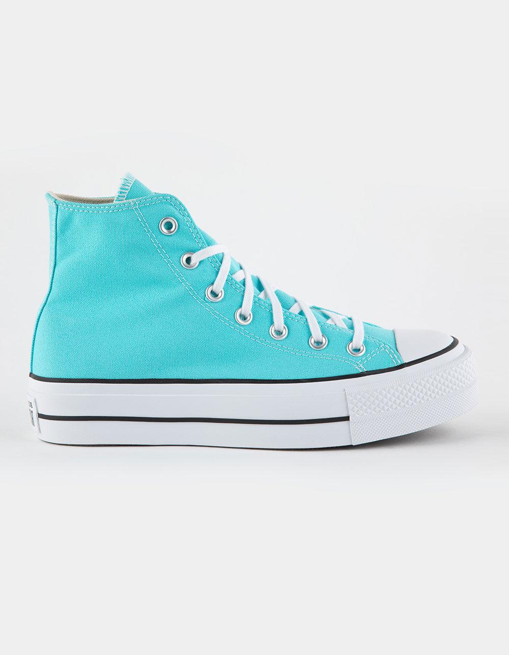 CONVERSE Chuck Taylor All Star Lift Platform Womens High Top Shoes - BLUE Product Image