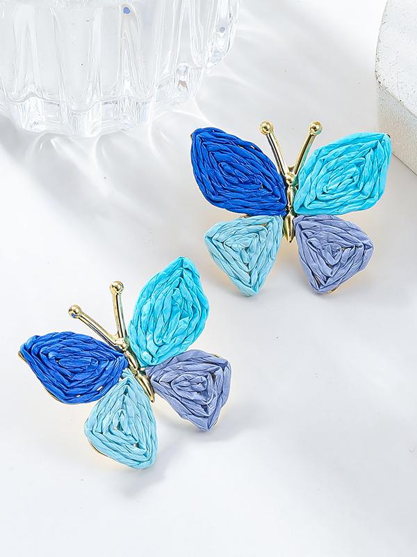 Butterfly Shape Drop Earrings Product Image