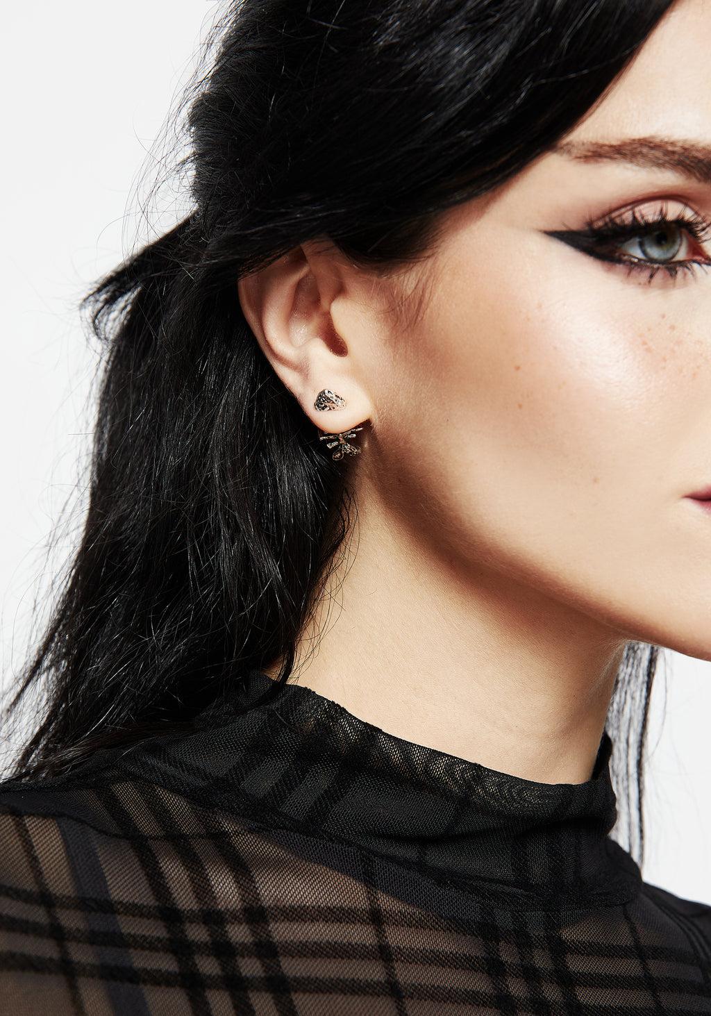 Fishbone Stud Earrings Product Image