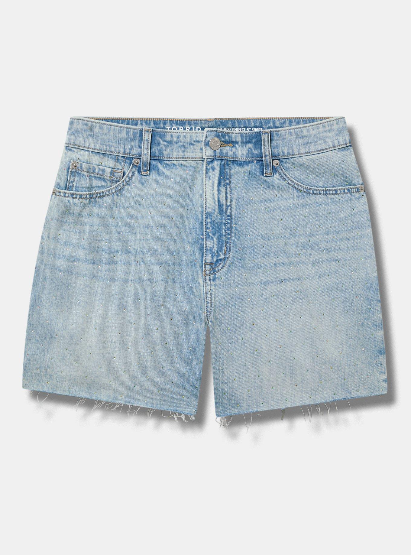 5'' High-Rise Rhinestone Short Product Image