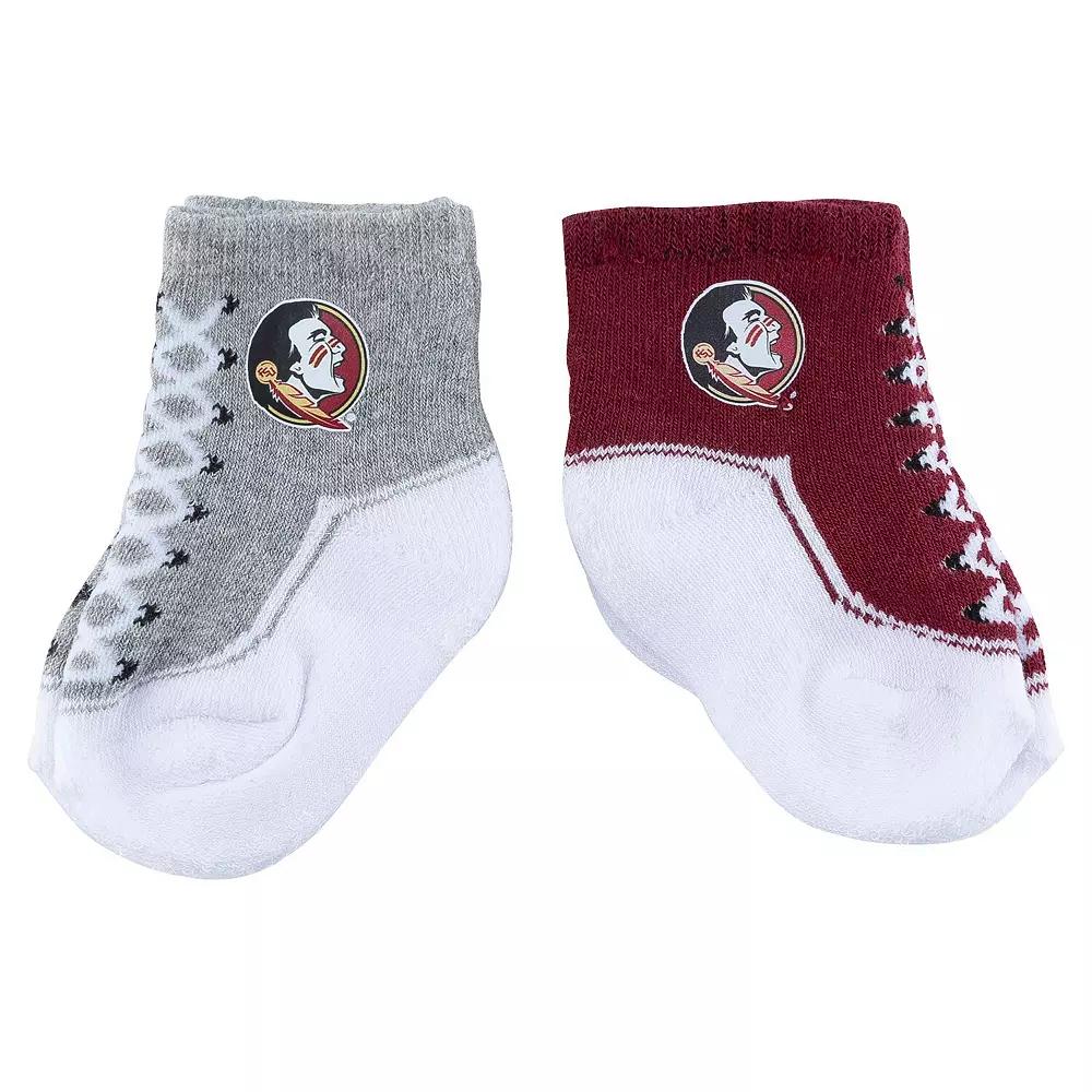 Infant ZooZatz Florida State Seminoles Shoe Two-Pack Socks, Men's, Red Product Image
