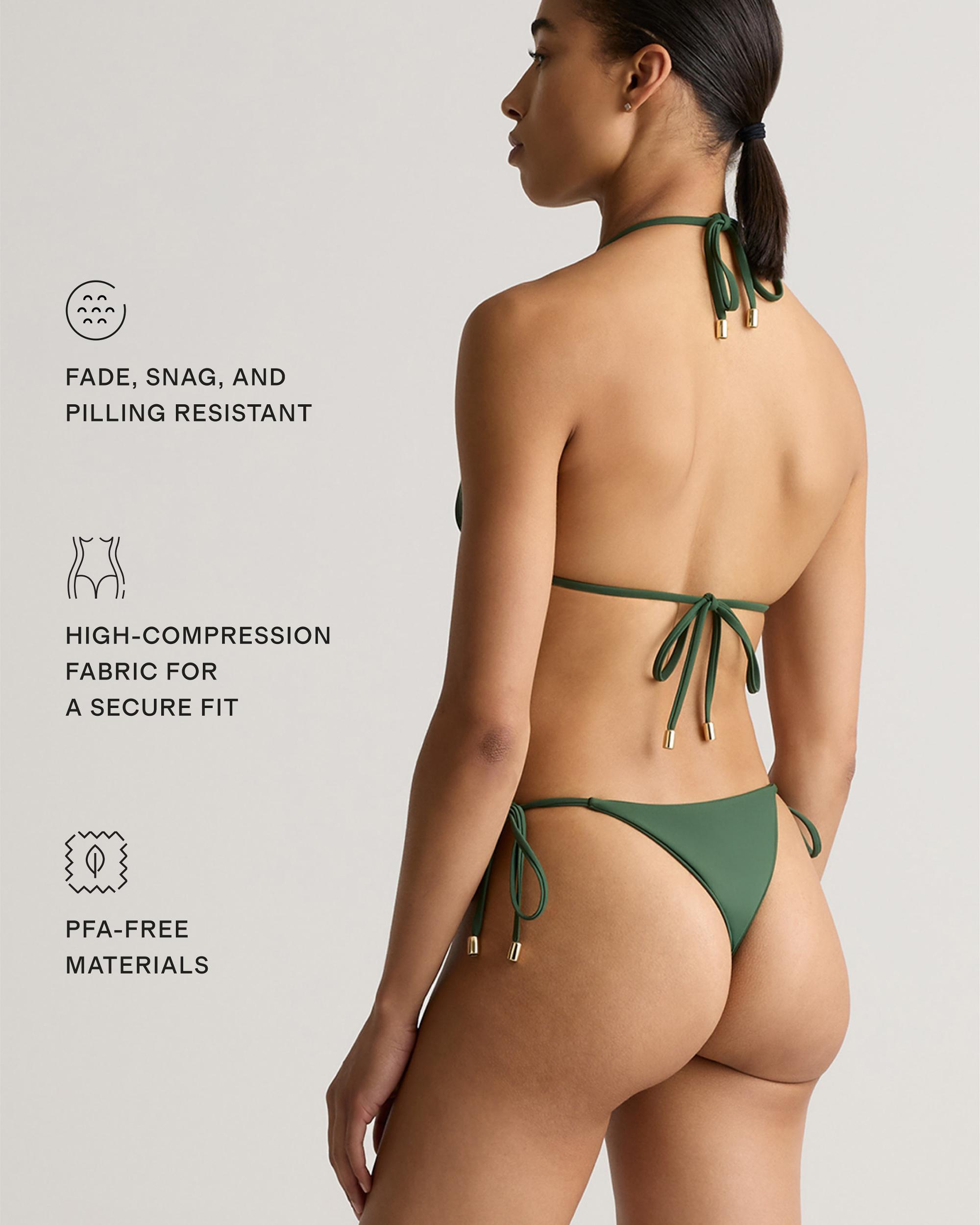 Quince | Women's Italian Triangle Bikini Top 78% Recycled Polyamide, 22% Spandex Product Image