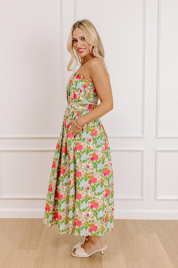 Dreaming Of Dahlias Floral Maxi Dress Product Image