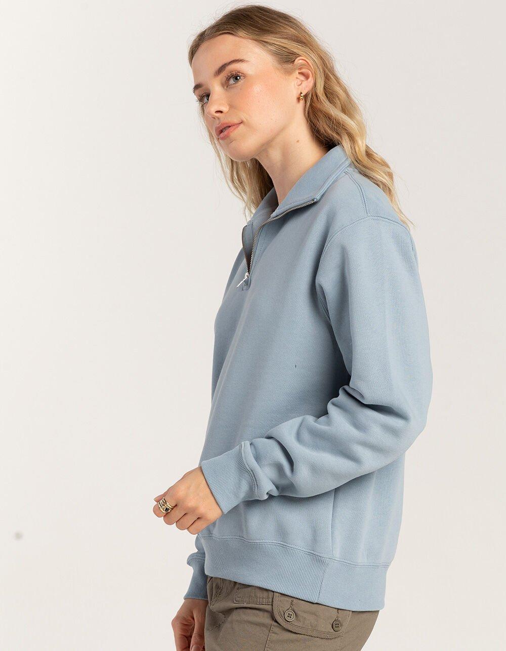 TILLYS Quarter Zip Womens Sweatshirt - DUSK Product Image