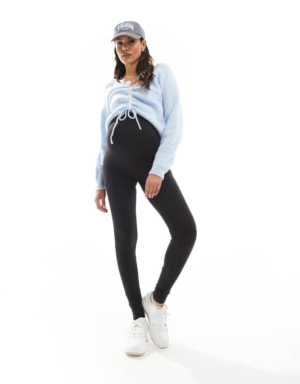 ONLY Maternity 2-pack leggings in black Product Image