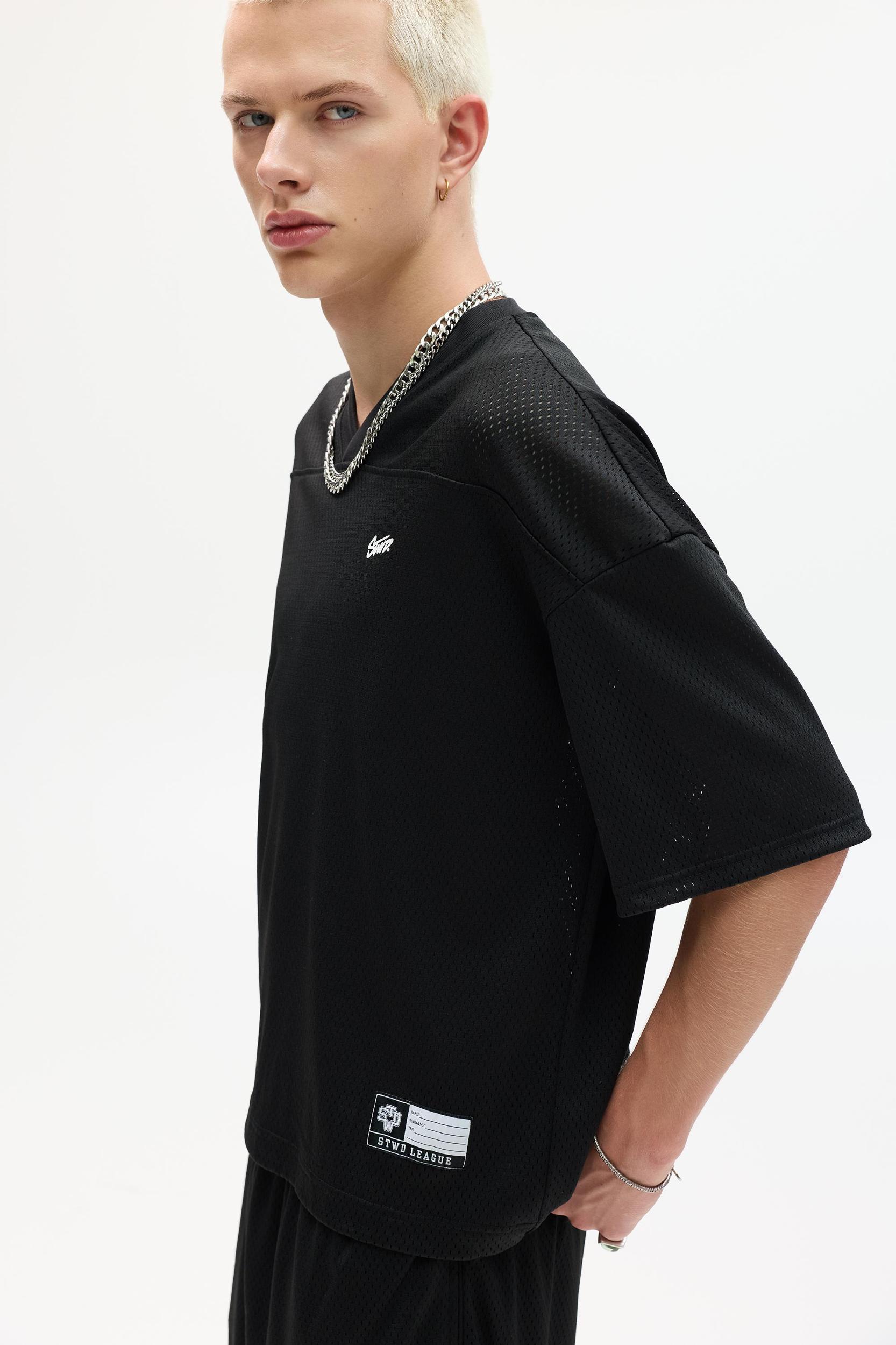 STWD mesh fabric T-shirt Product Image