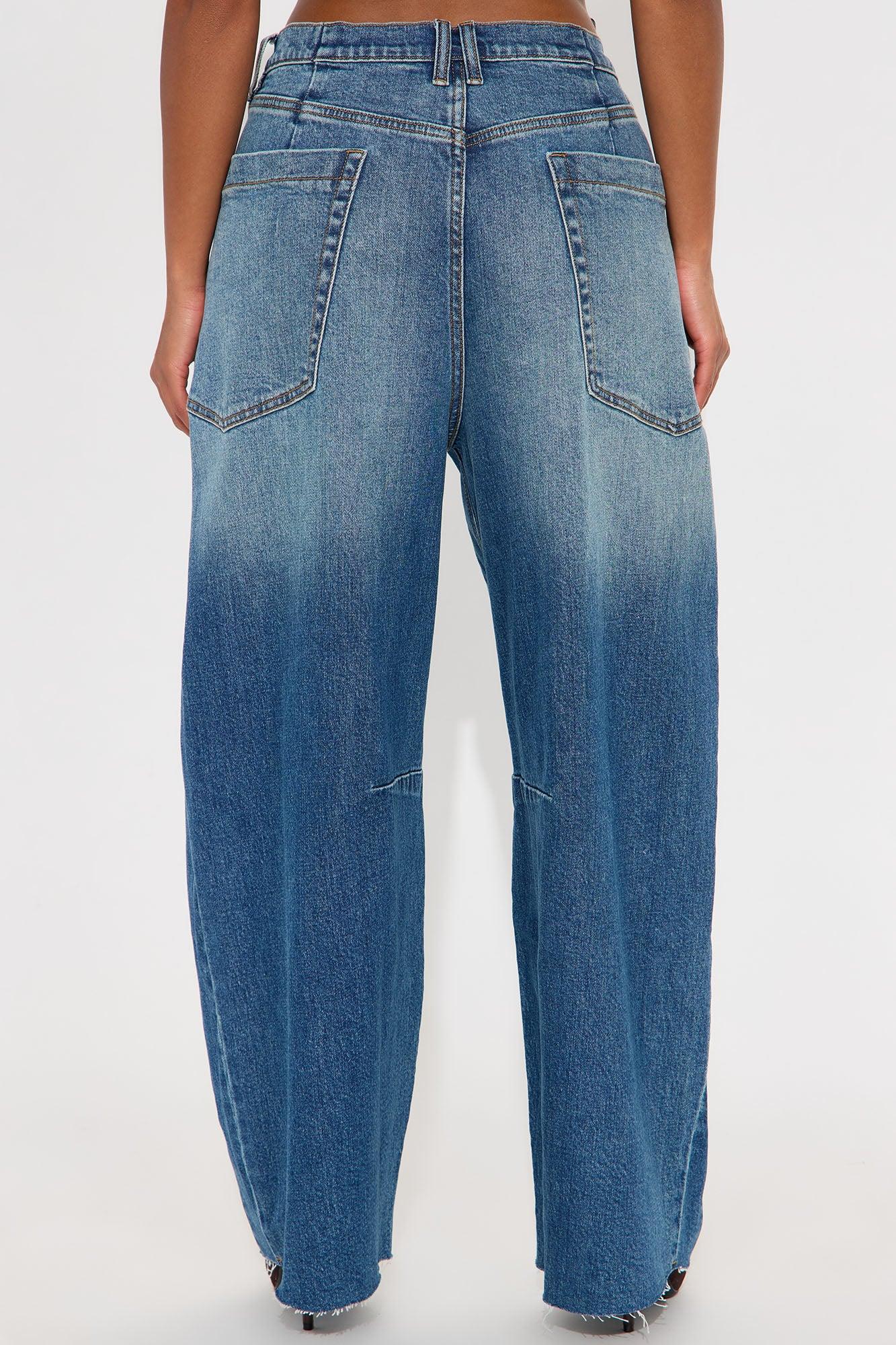Seize The Day Barrel Leg Jeans - Medium Wash Female Product Image