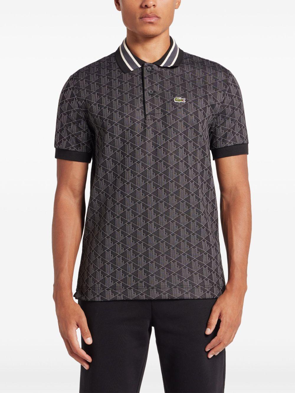monogram-jacquard polo shirt Product Image