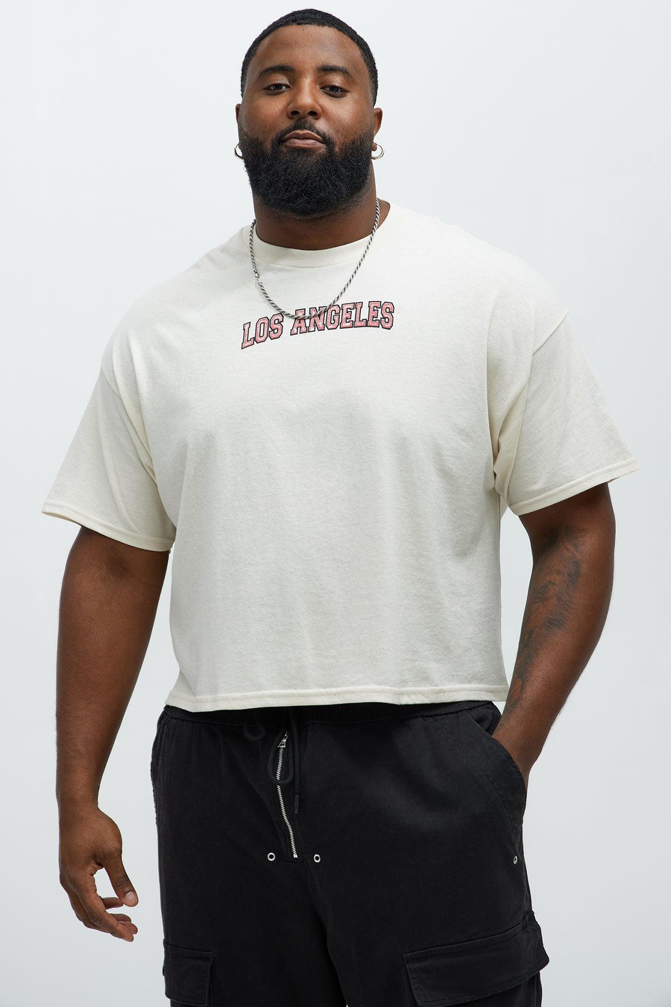 Los Angeles Cali Short Sleeve Cropped Tee - Natural Product Image