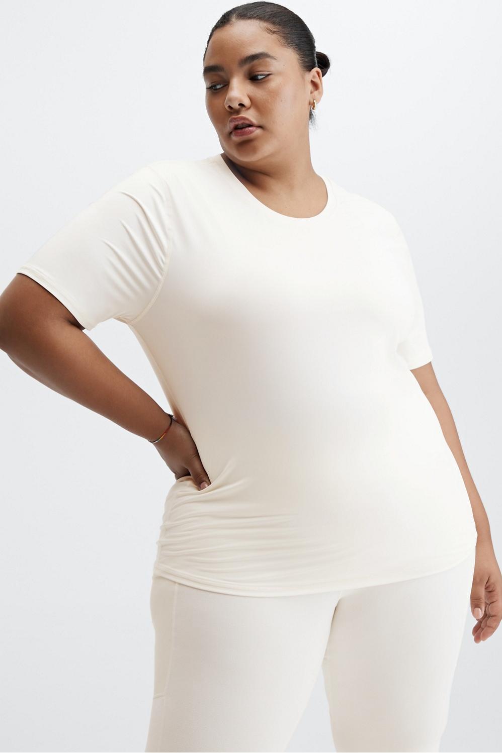 Fabletics Phoenix Lite Short-Sleeve Top Womens white Size XXL Product Image