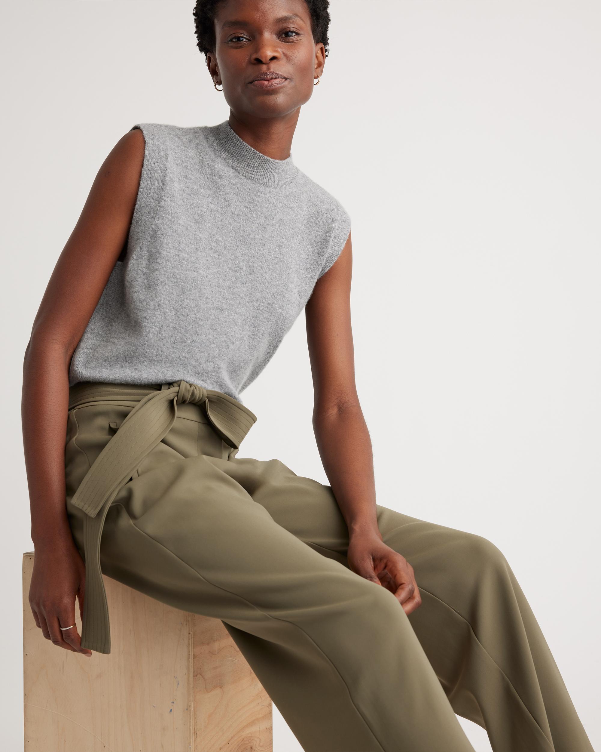 Quince | Women's Stretch Crepe Paperbag Pants Polyester Product Image