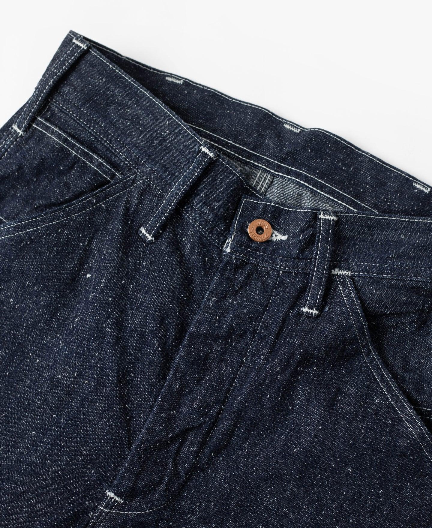 Slub Pearl Yarn Indigo Denim Carpenter Pants Product Image