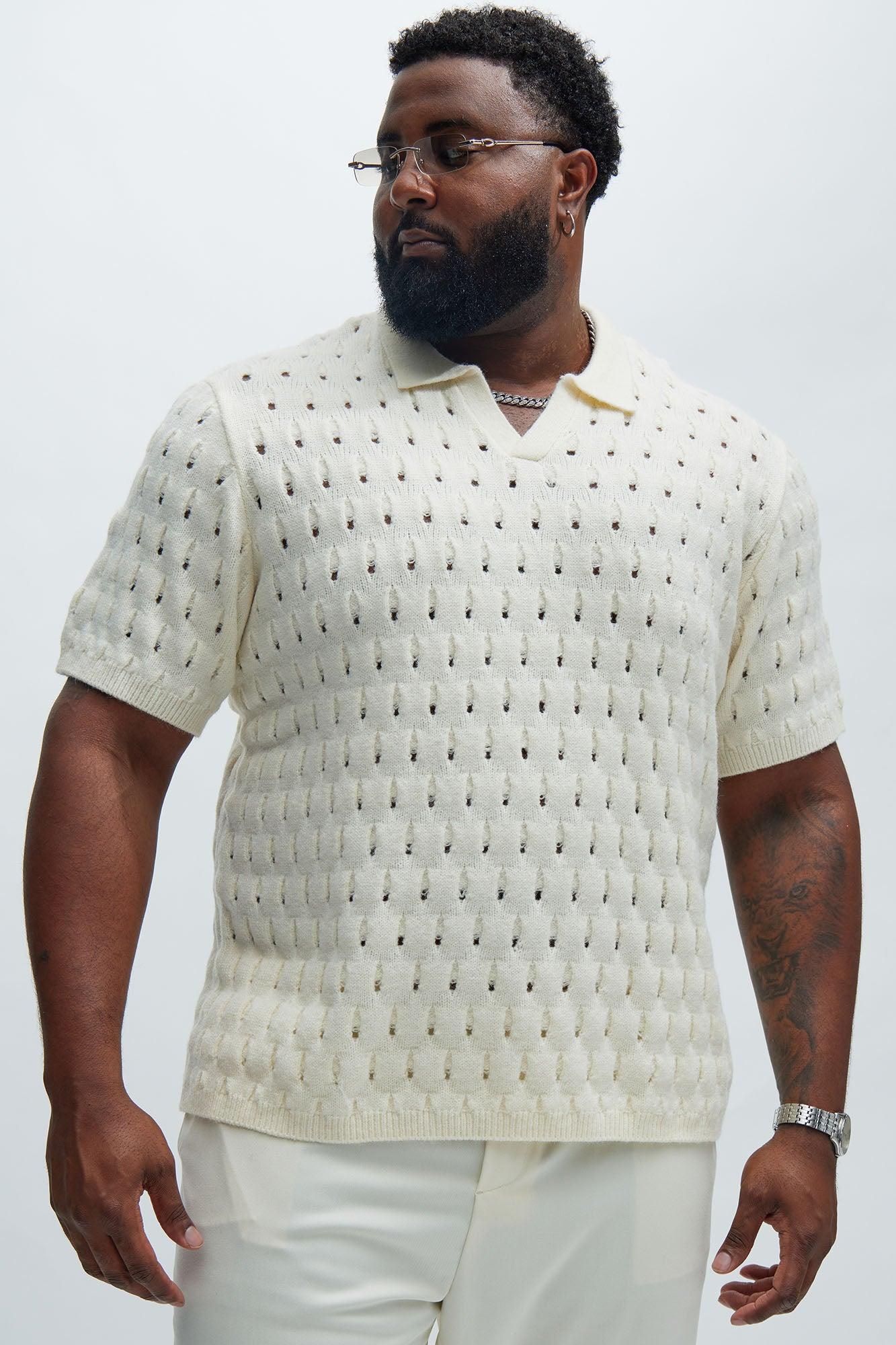 Jaxton Textured Polo - Cream Product Image