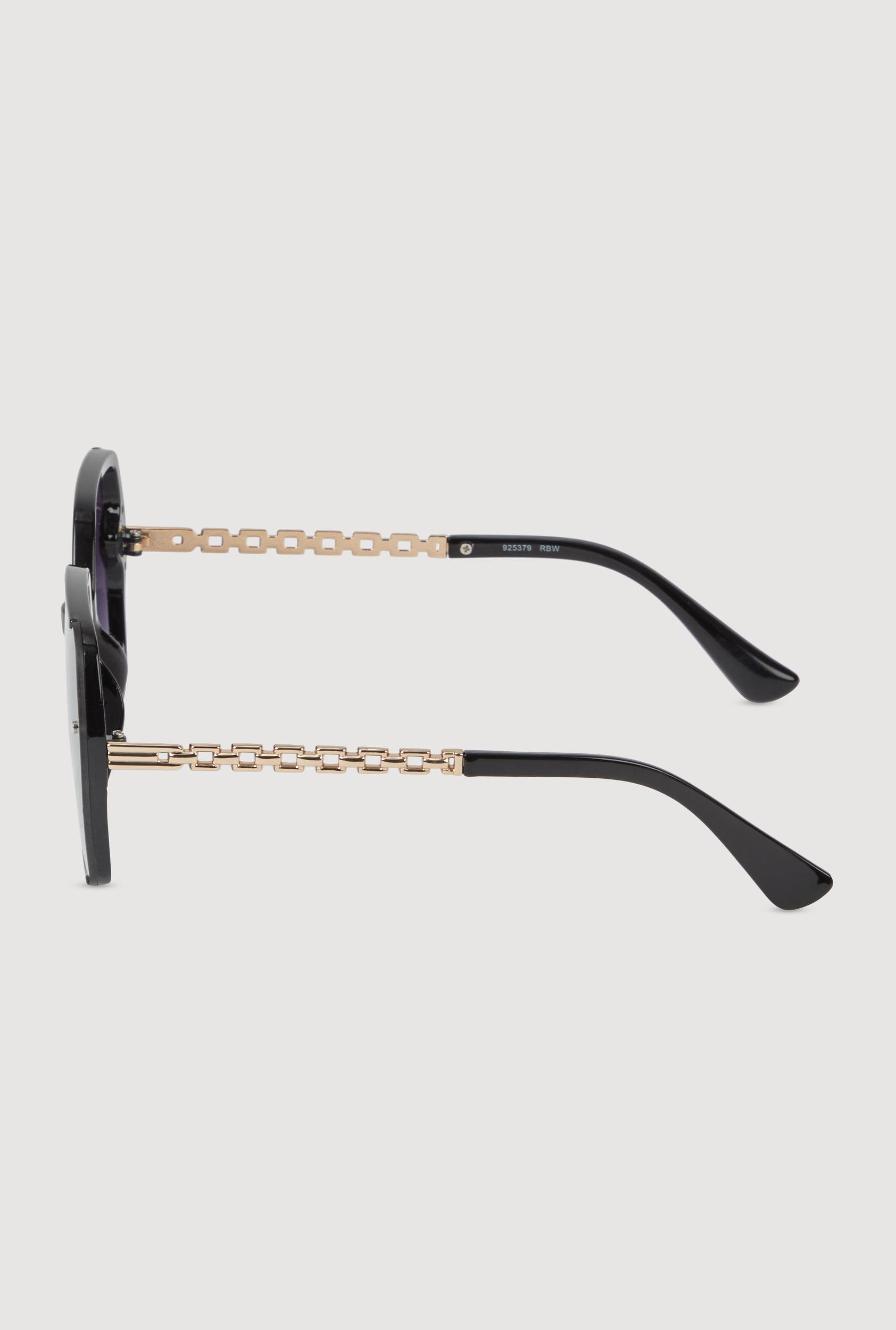 Oversized Chain Link Ombre Lens Sunglasses Unisex Product Image