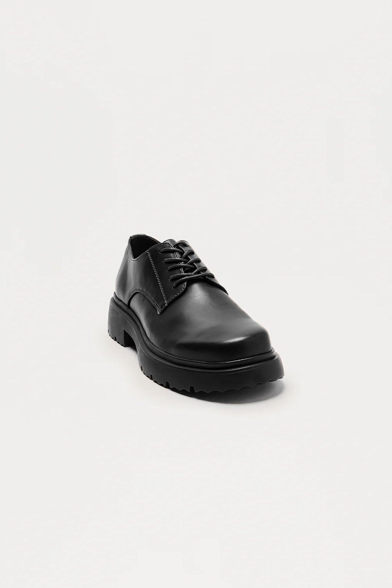 Chunky Lace Up Shoes - Black Male Product Image