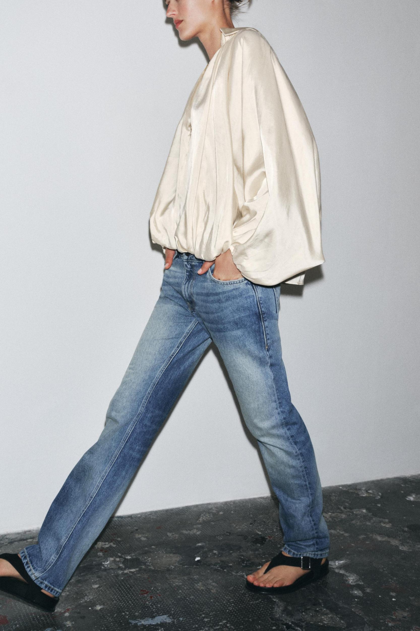 STRAIGHT CUT MID RISE JEANS ZW COLLECTION Product Image