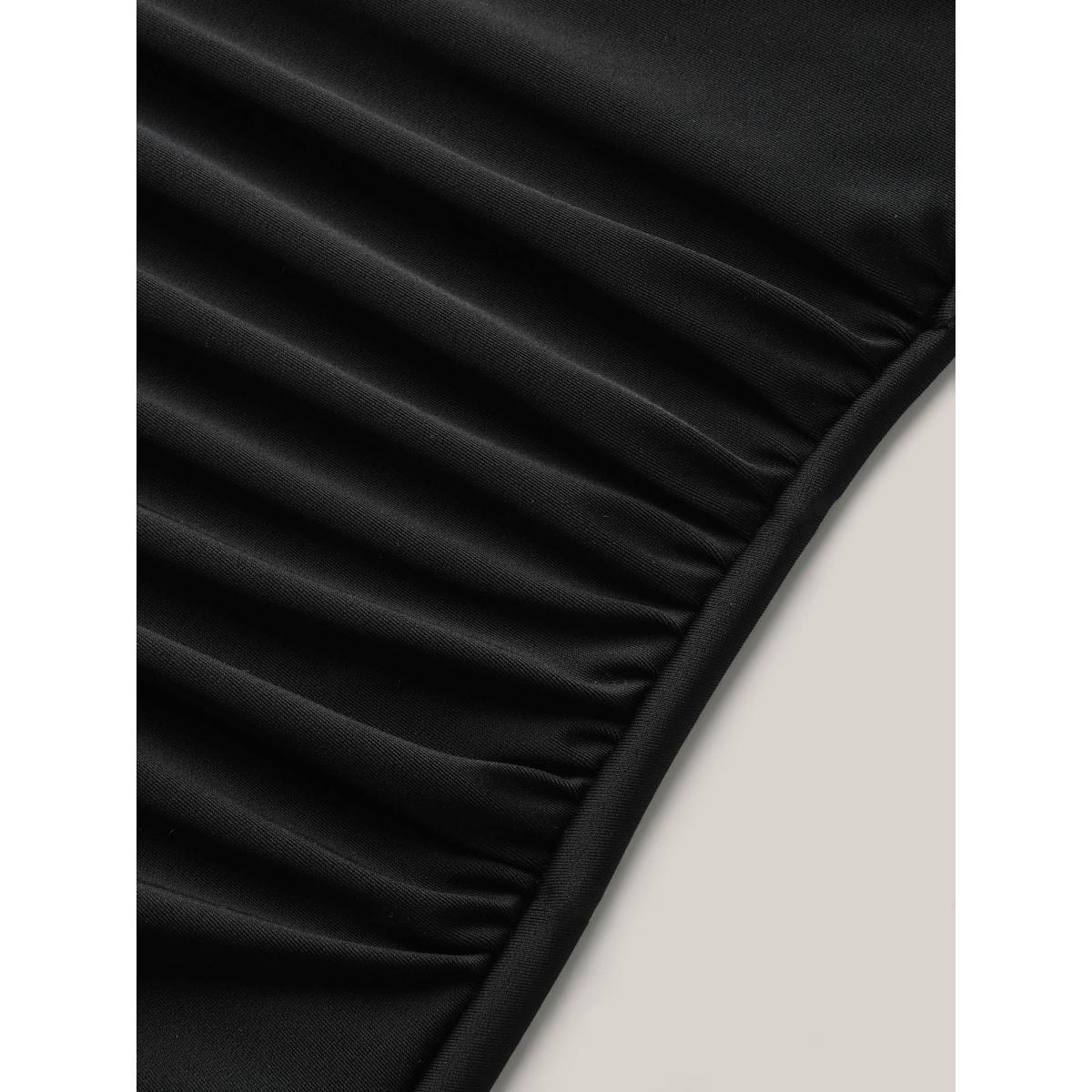 Plus Size Color Block Laser-Cut One-Piece Swimsuit Women's Swimwear Cyan Beach Laser Curve Bathing Suits High stretch One Pieces BloomChic 22-24/3X Product Image