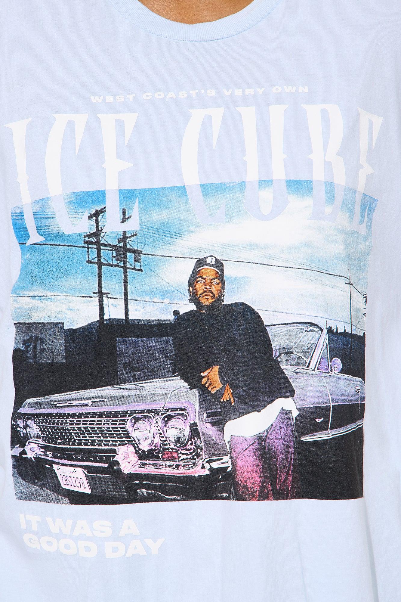 Ice Cube Tour Washed Oversized Tee - Light Blue Product Image
