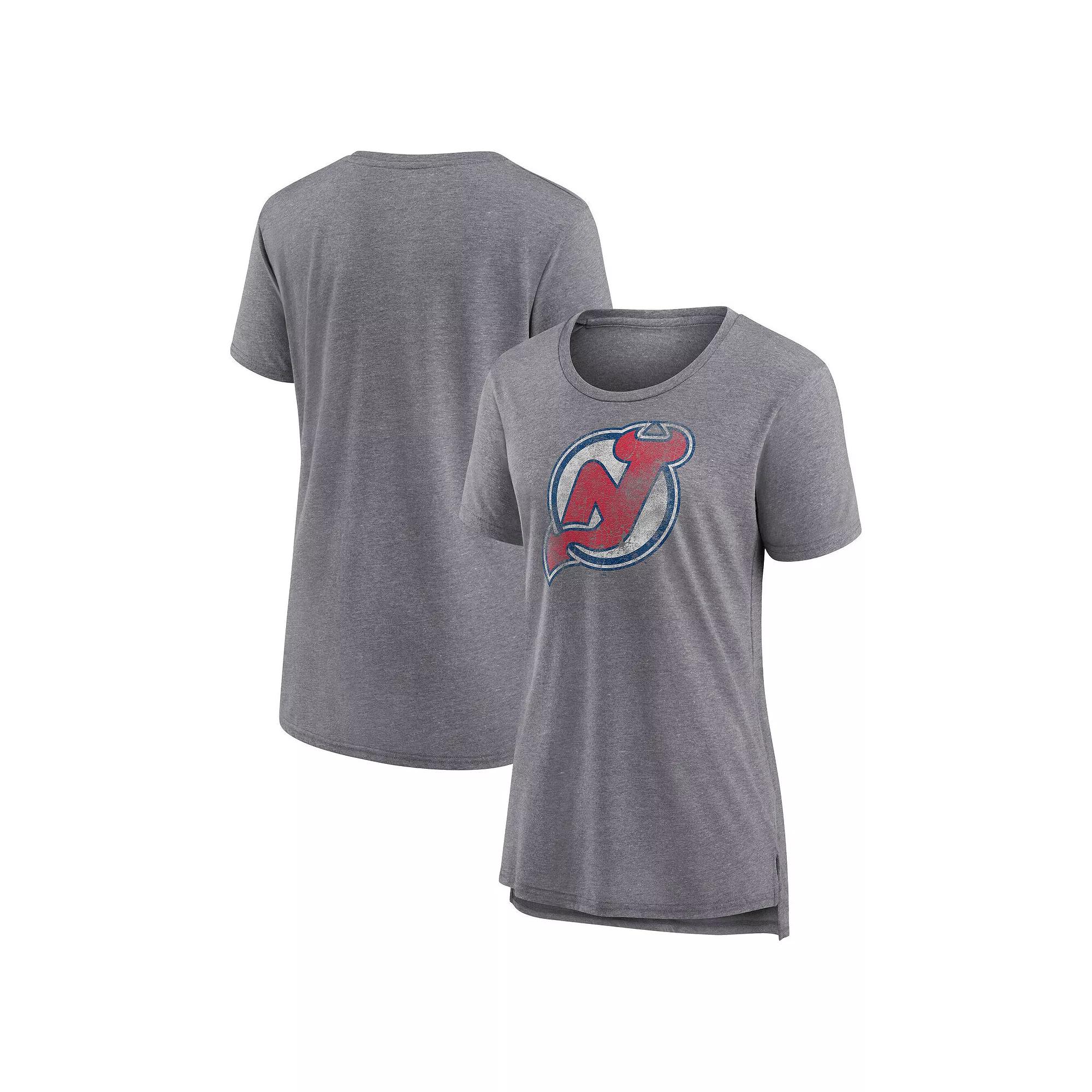 Women's Fanatics Heather Gray New Jersey Devils Special Edition 2.0 Modern T-Shirt,  Product Image