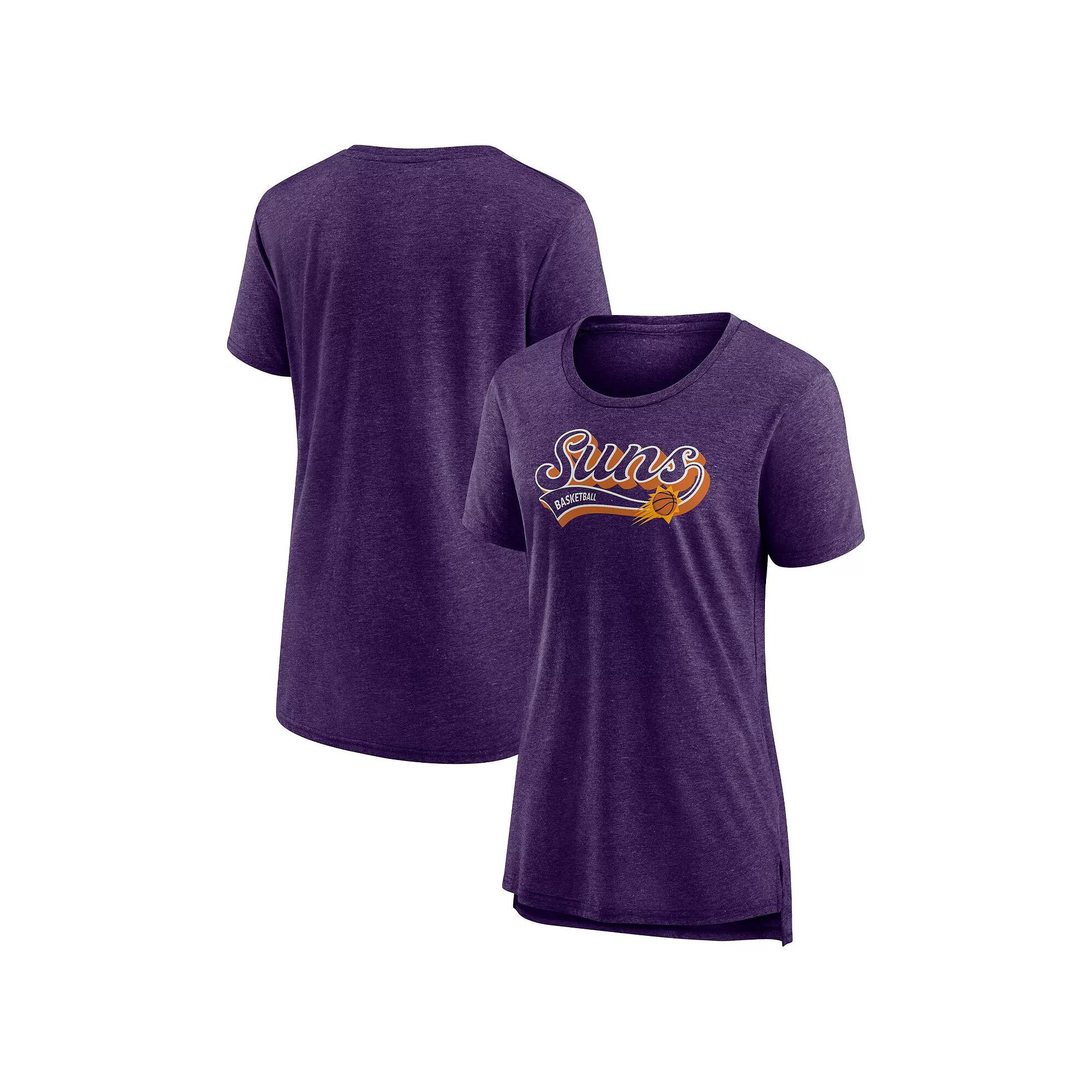 Women's Fanatics Branded Heather Charcoal Los Angeles Lakers League Leader Tri-Blend T-Shirt,  Product Image
