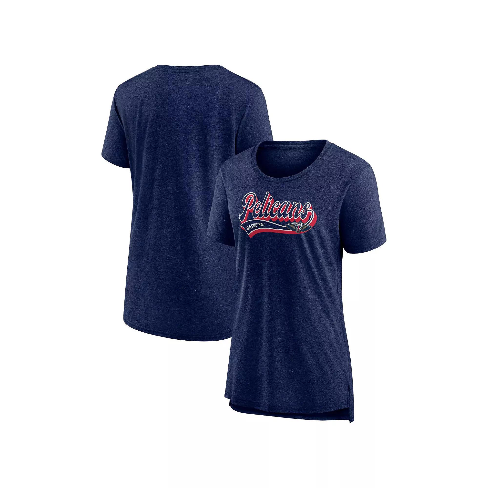 Women's Fanatics Branded Heather Navy Washington Wizards League Leader Tri-Blend T-Shirt,  Product Image