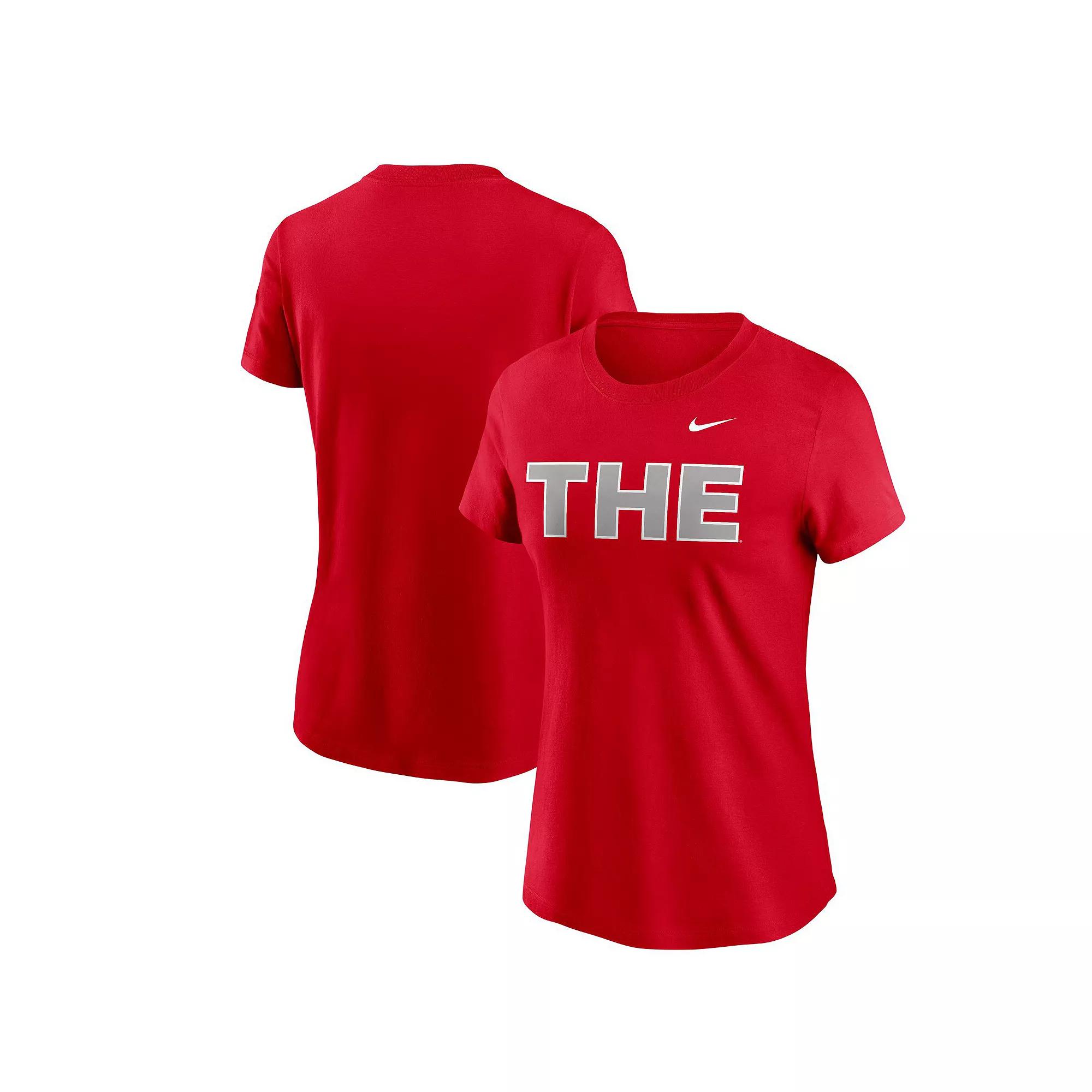 Women's Nike Scarlet Ohio State Buckeyes THE T-Shirt, Size: Medium, Red Product Image