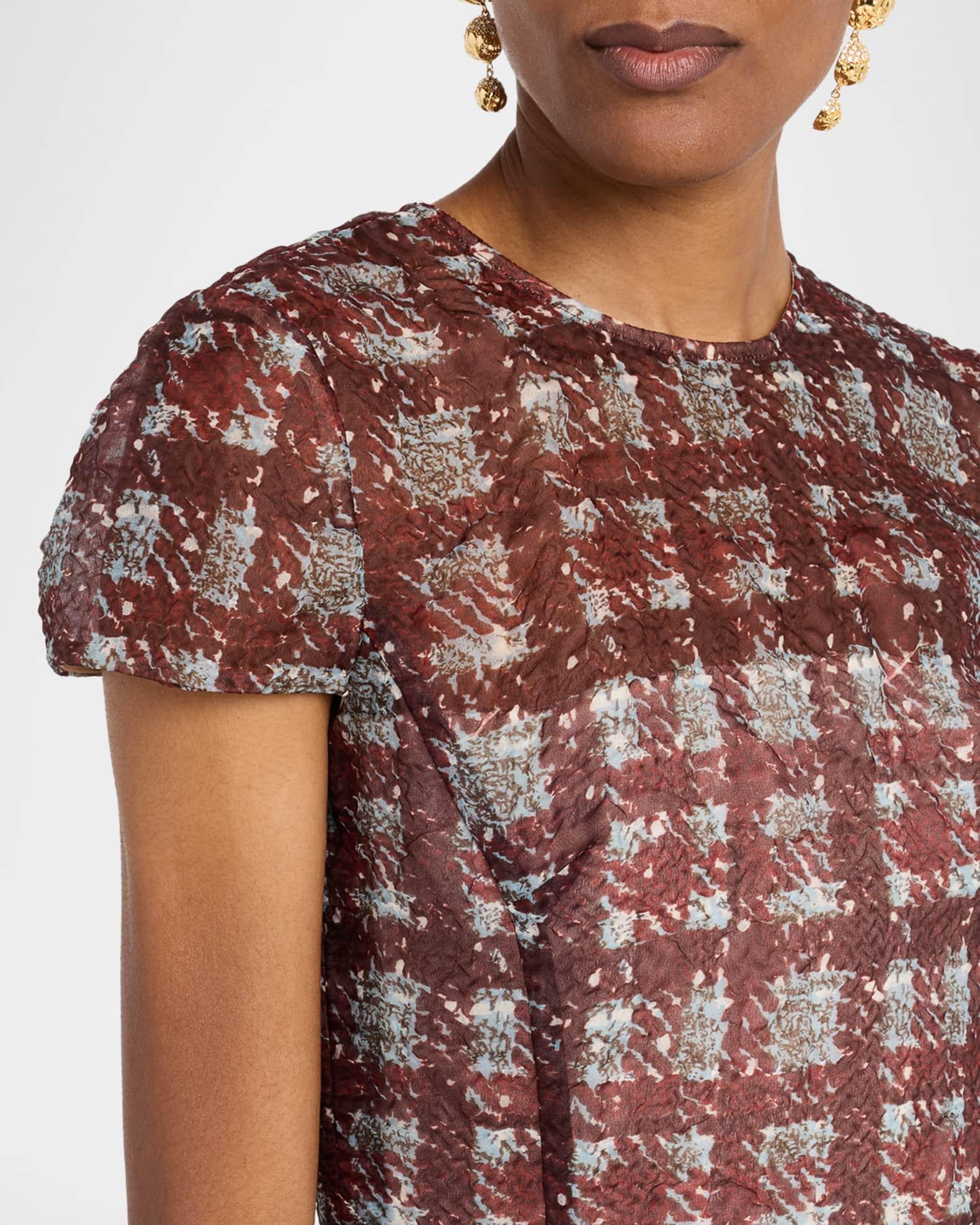 Short-Sleeve Drop-Waist Plaid Dress Product Image