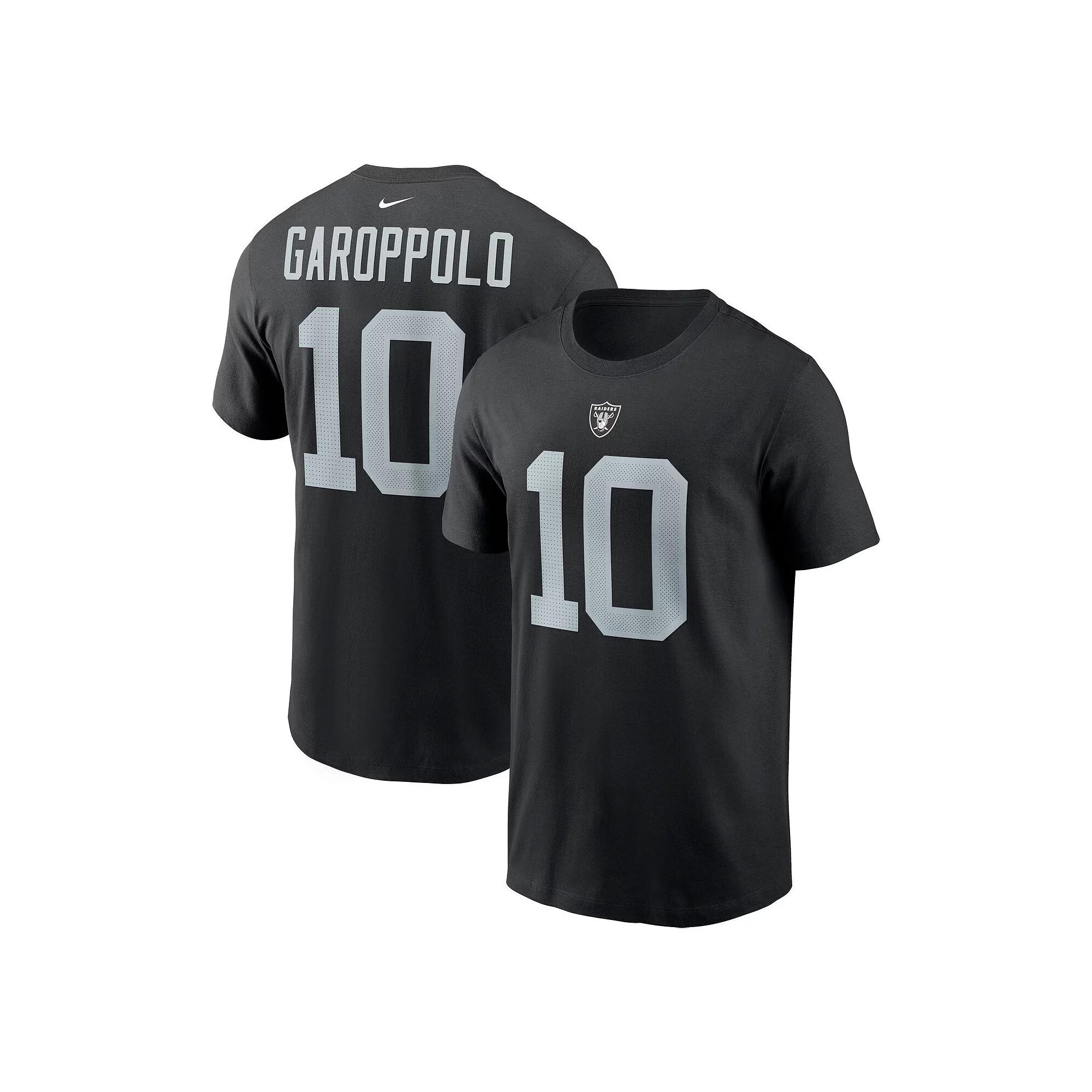 Men's Nike Jimmy Garoppolo Black Las Vegas Raiders Player Name & Number T-Shirt, Size: 2XL, Lvr Black Product Image